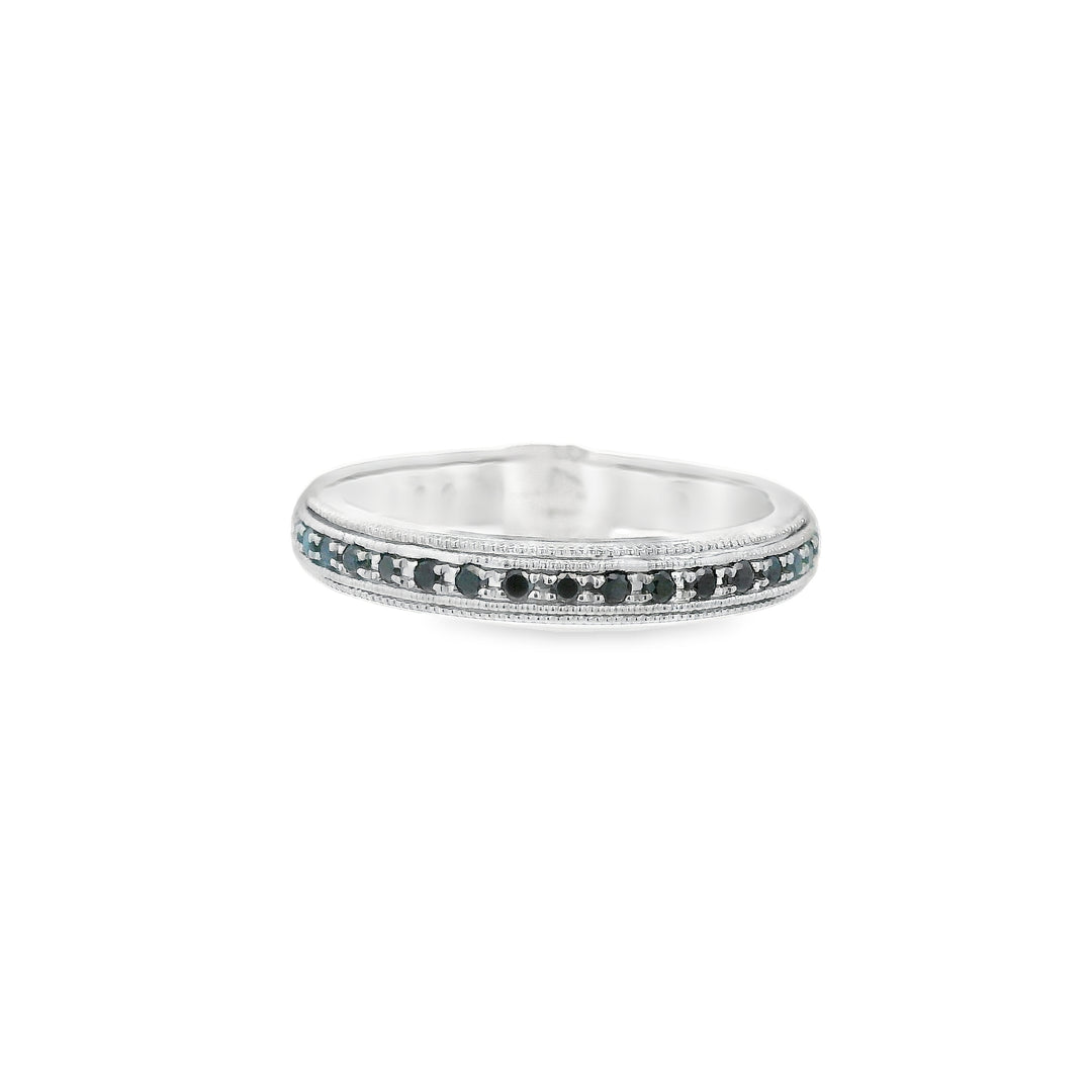 14K White Gold 0.28ct. Black Diamond Fashion Ring