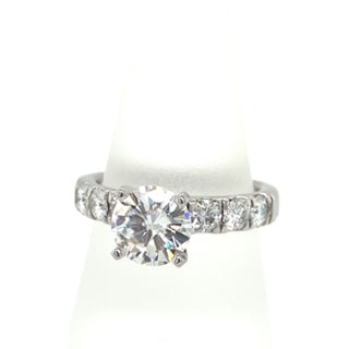 14K White Round Diamond Solitaire Engagement Ring - CLT Jewels