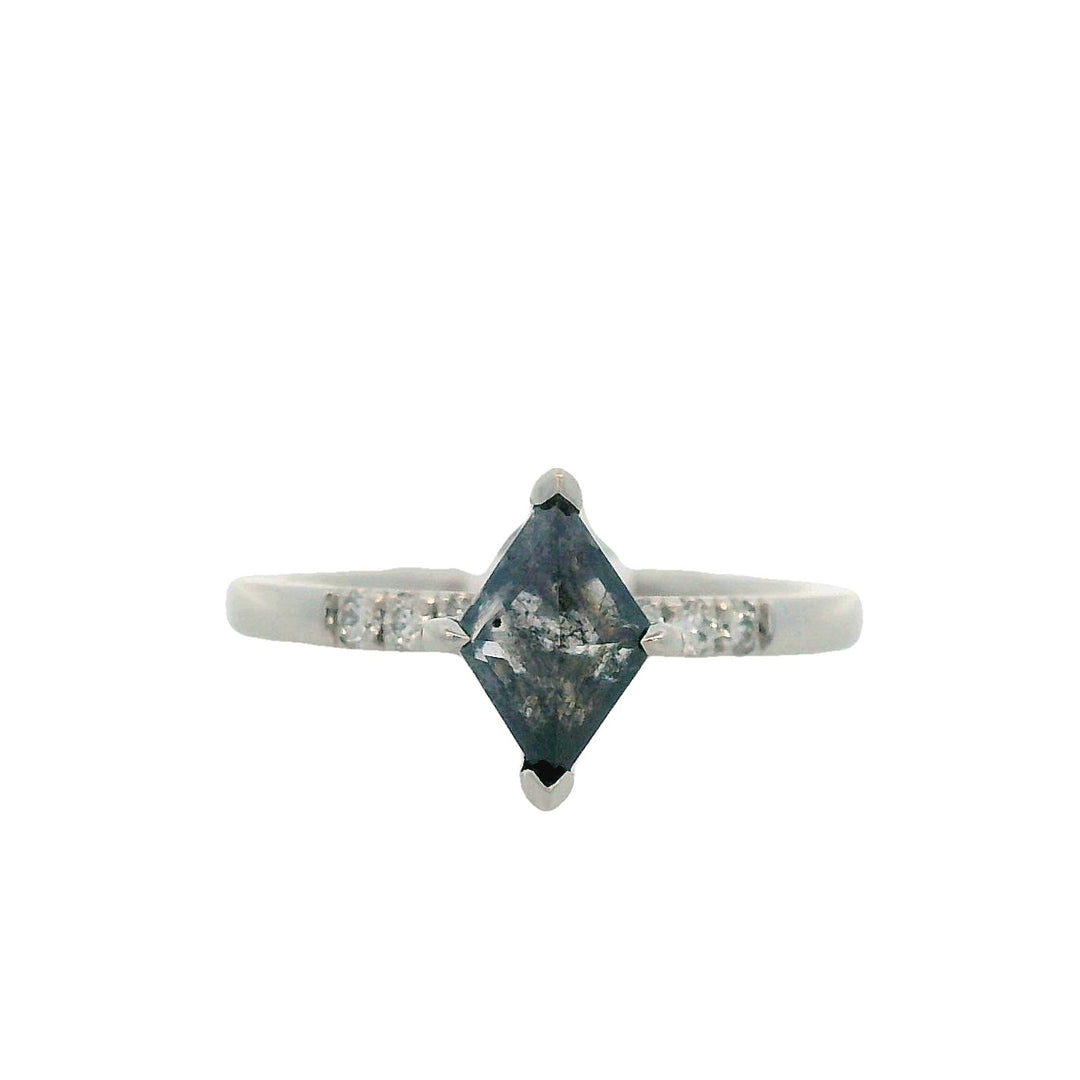 14K White Gold 0.75ct. Salt and Pepper Diamond Fashion Ring