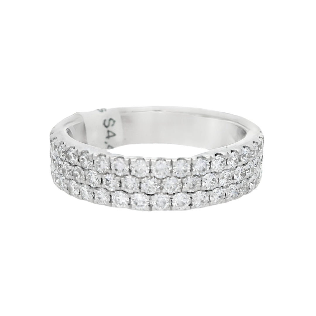 14K White Gold 1.00ct. Diamond Pave Fashion Ring
