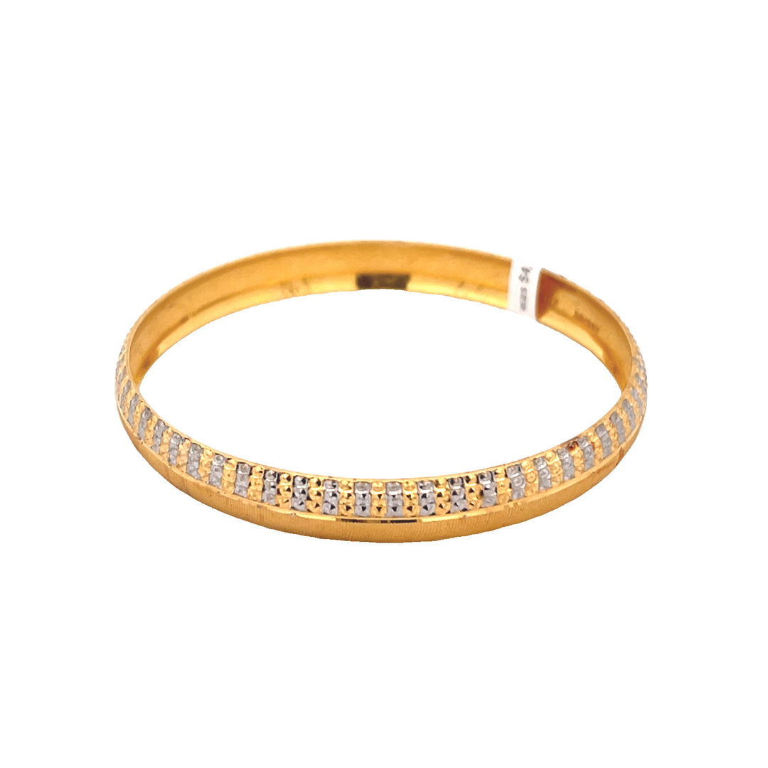 22K Yellow Gold Classic Smooth Solid Bangle Bracelet