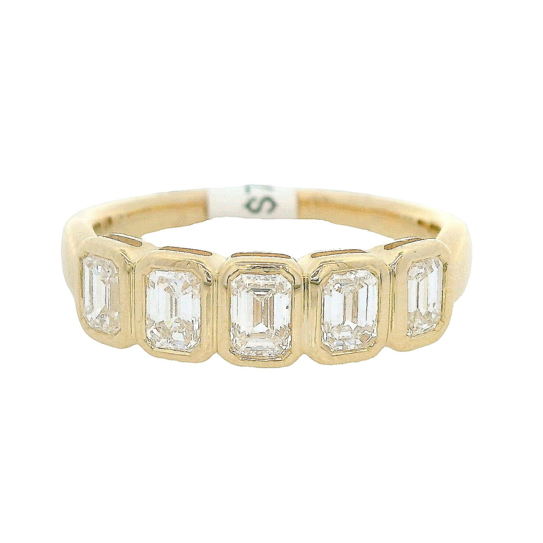 14K Yellow Gold 1.00ct Diamond Bezel Set Fashion Ring