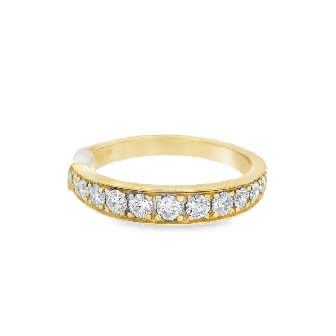 14K Yellow Gold 0.63ct Diamond Women's Wedding Band