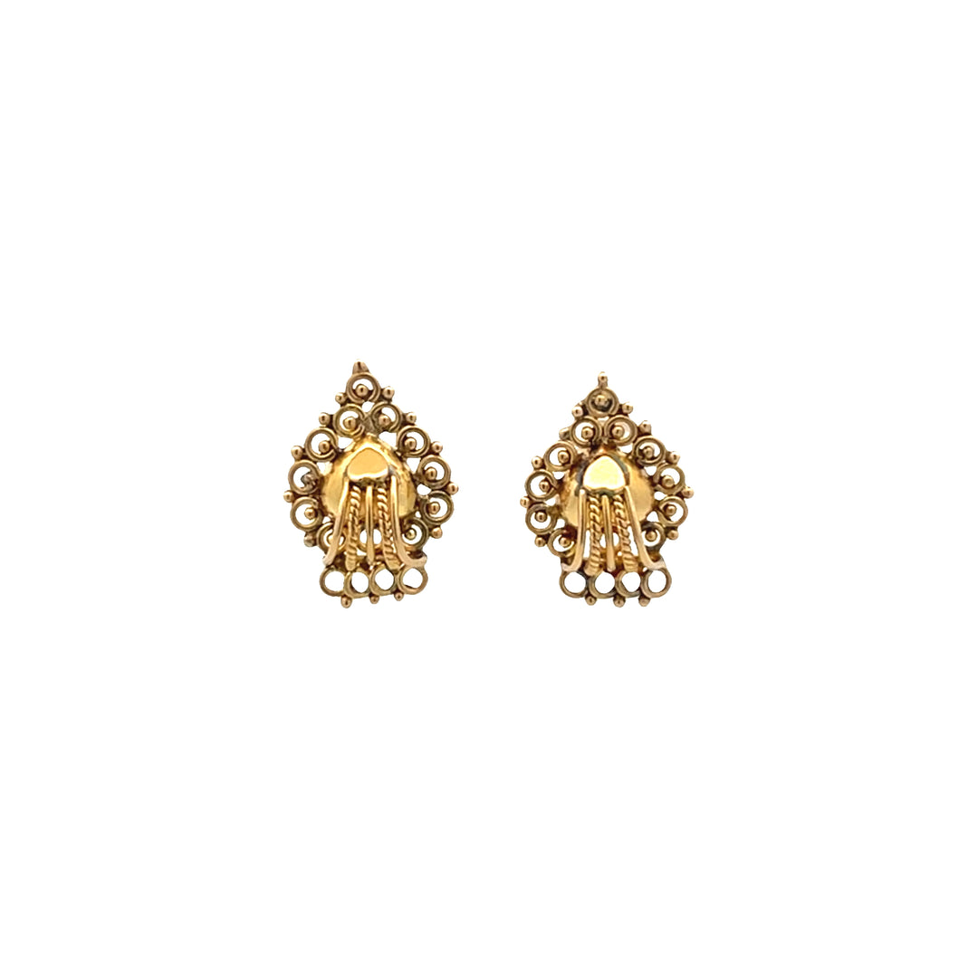 22K Yellow Gold Substantial Stud Earrings