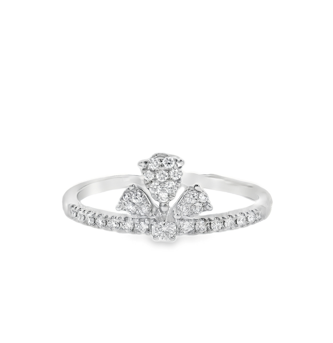 14K White Gold 0.15ct. Diamond Fashion Ring