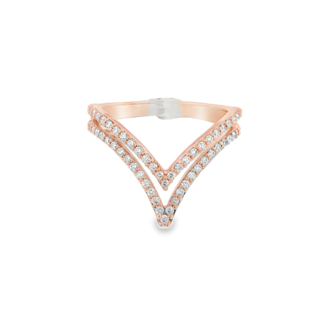 14K Rose Gold 0.36ct. Diamond Fashion Ring