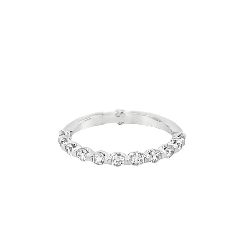 14K White Gold 0.50ct Diamond Half Anniversary Women's Wedding Band