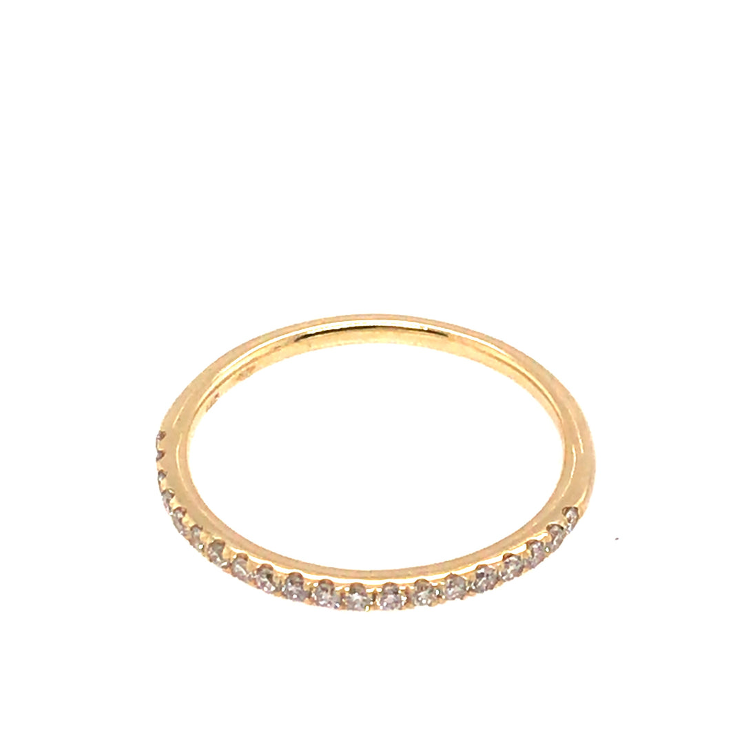 14K Yellow 0.20ct Diamond Women's Wedding Band