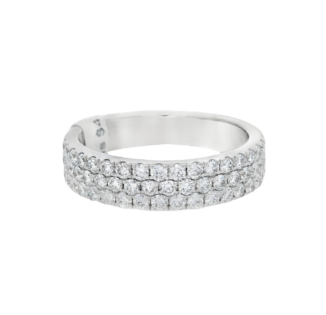 14K White Gold 1.00ct. Diamond Pave Fashion Ring