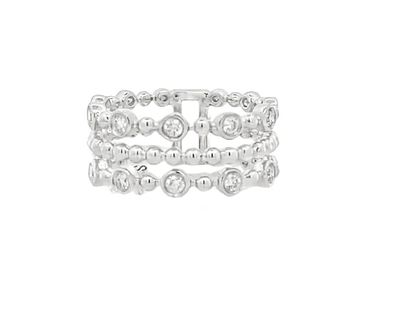 14K White Gold 0.29ct. Diamond Fashion Ring