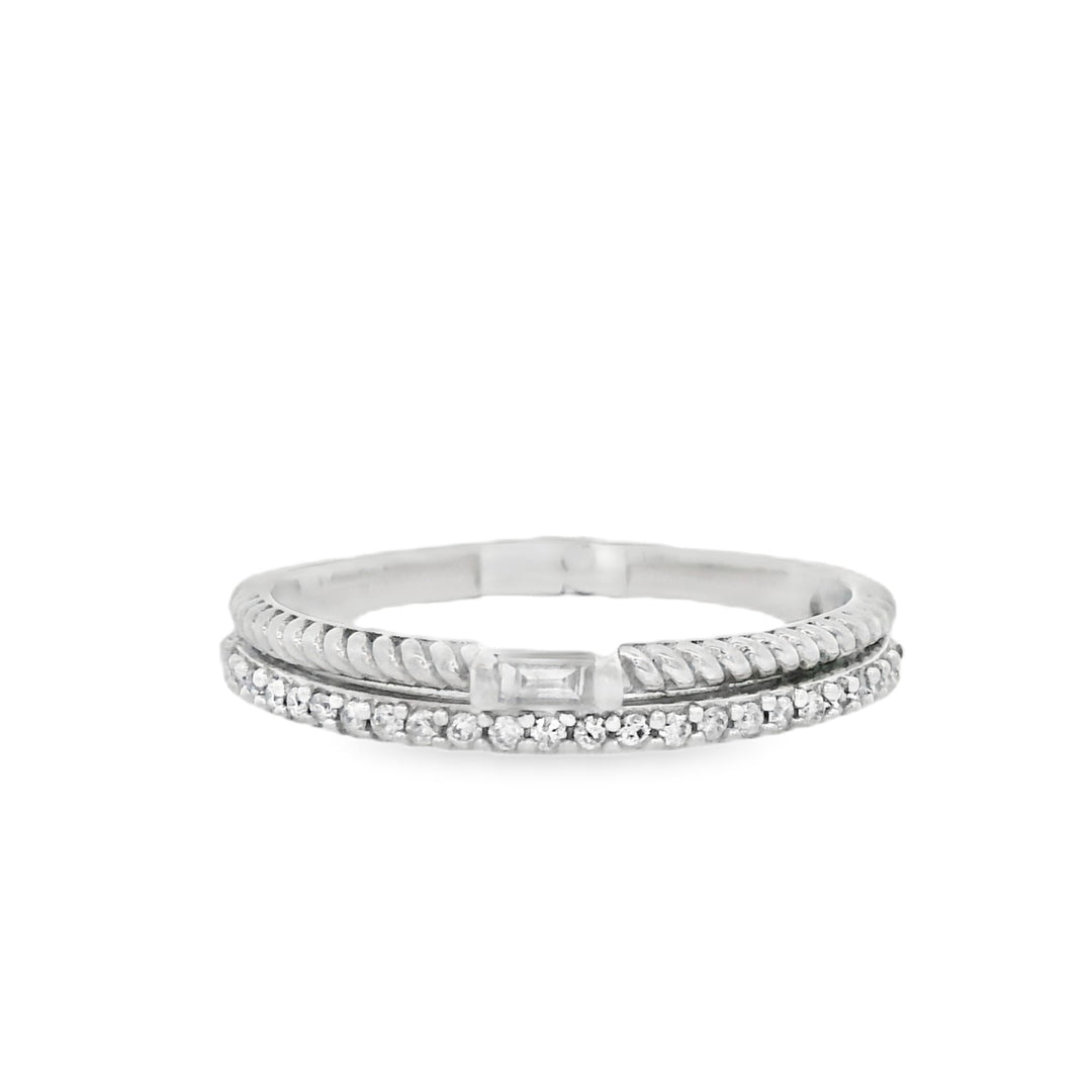 10K White Gold 0.15 ct Diamond Women's Wedding Band