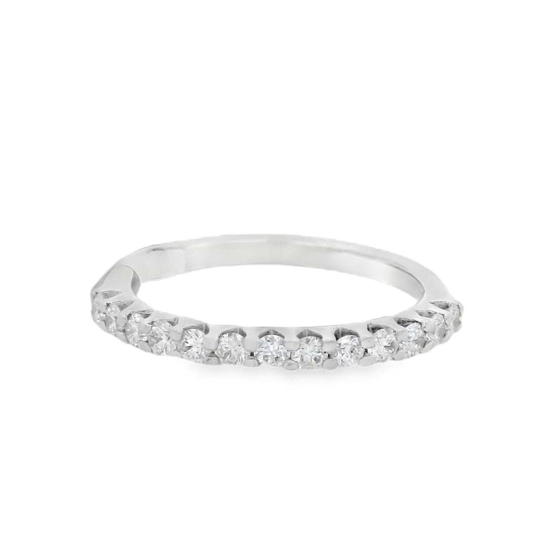 18K White Gold 0.35ct Diamond Shared Prong Women's Wedding Band