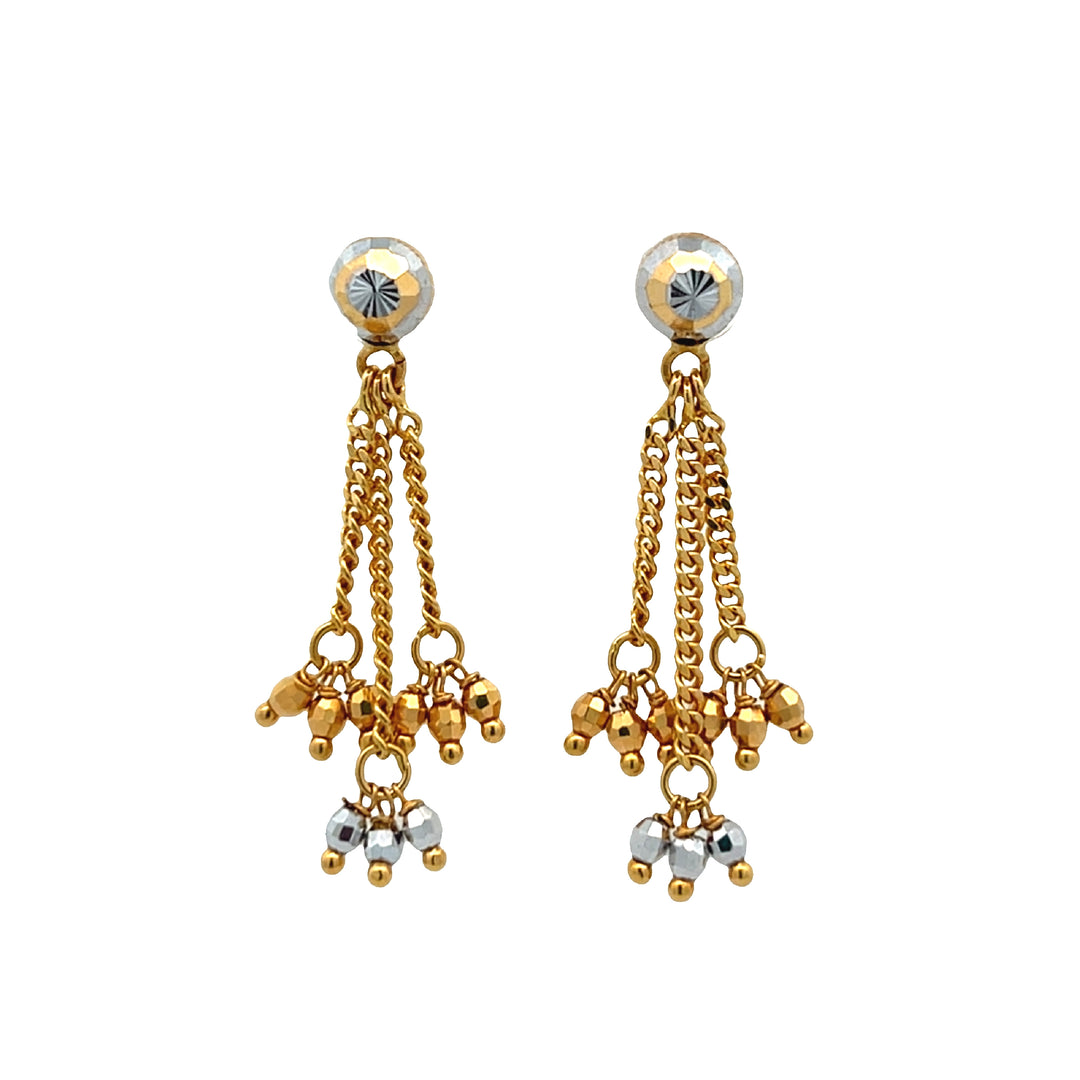 22K Yellow Gold Classic Lightweight Dangle Earrings