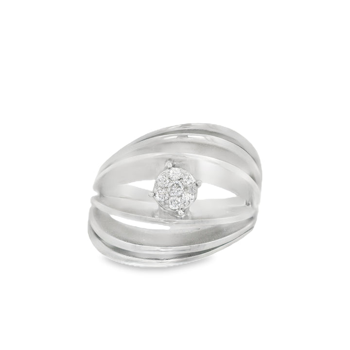 14K White Gold 0.12ct. Diamond Fashion Ring