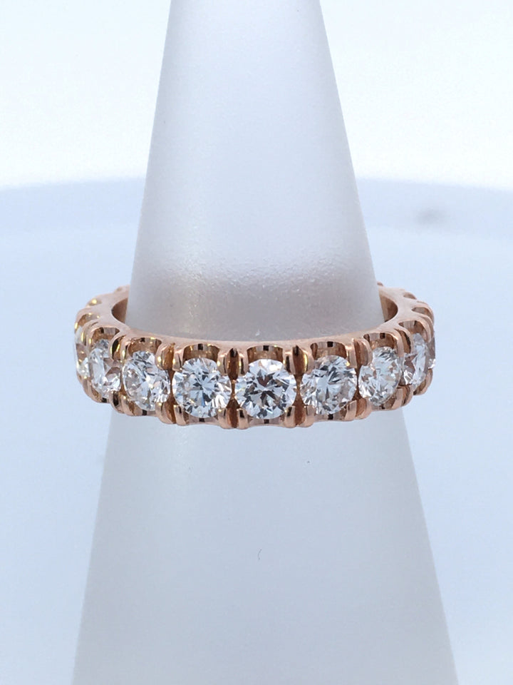 14K Rose Gold 3.00ct Diamond Anniversary Women's Wedding Band