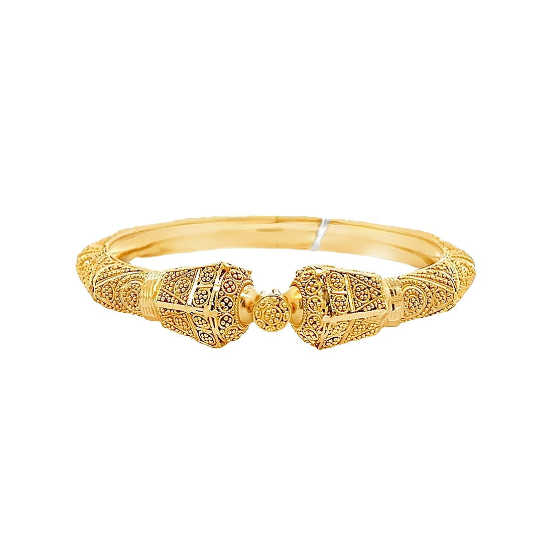 Elegant 22K Yellow Gold Substantial Bangle Bracelet