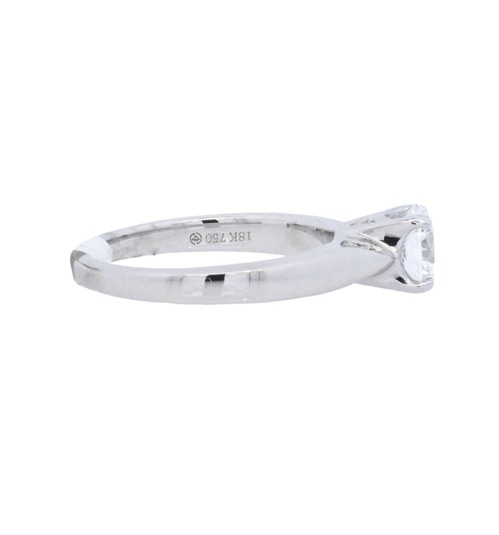 18K White Gold 1.02Ct Round Diamond Solitaire Ring