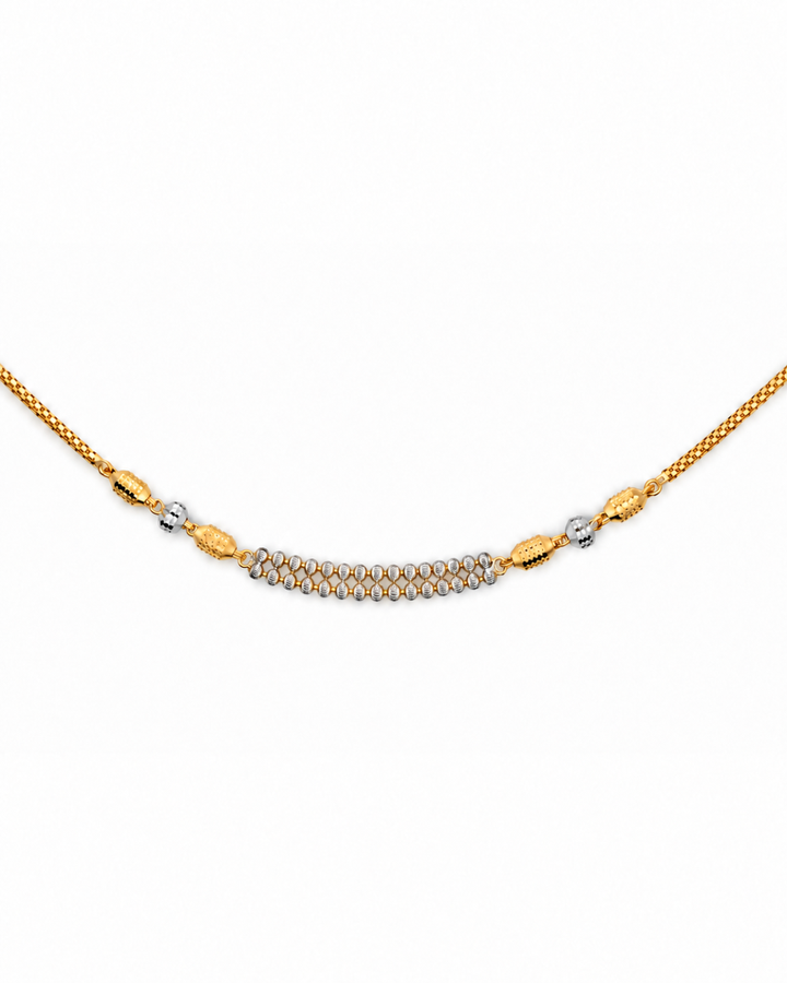 22K Yellow Gold White Charm Indian Bracelet 7