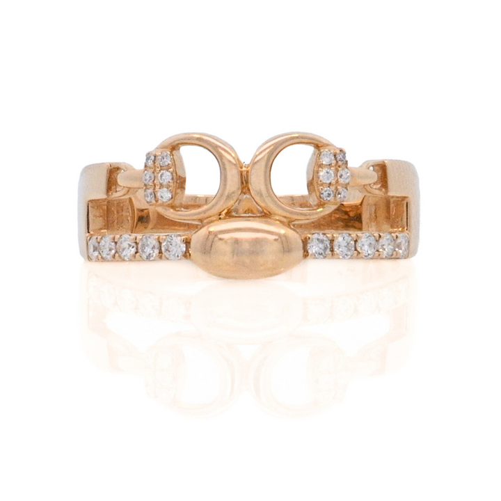 14K Yellow Gold 0.17ct Diamond Fashion Ring