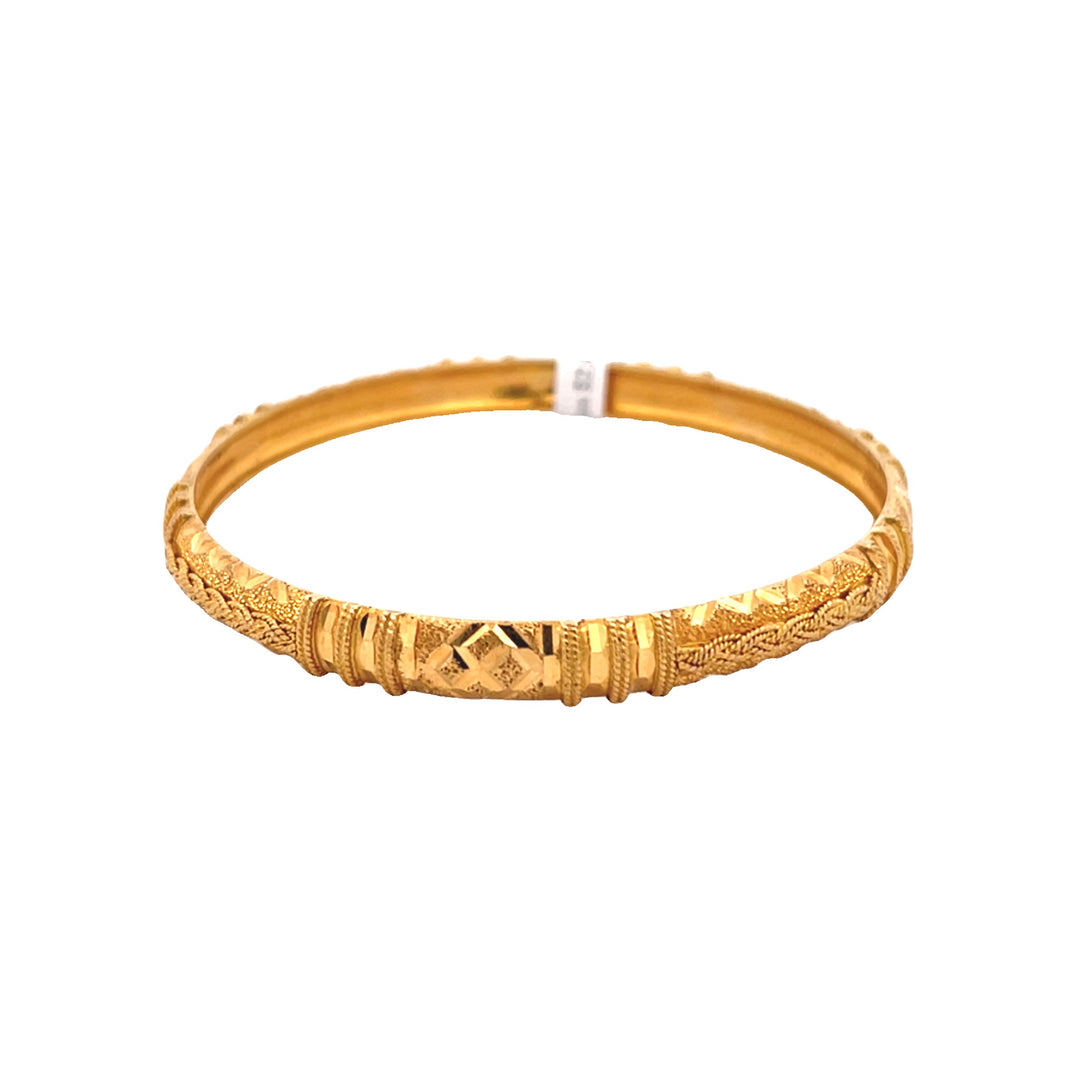 22K Yellow Gold Classic Solid Bangle Bracelet