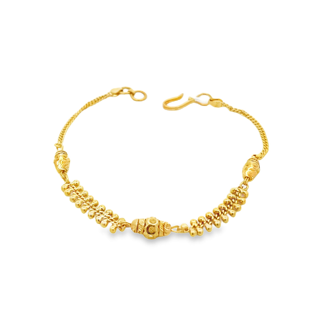 22K Yellow Gold Elegant Ladies Bracelet Accessory