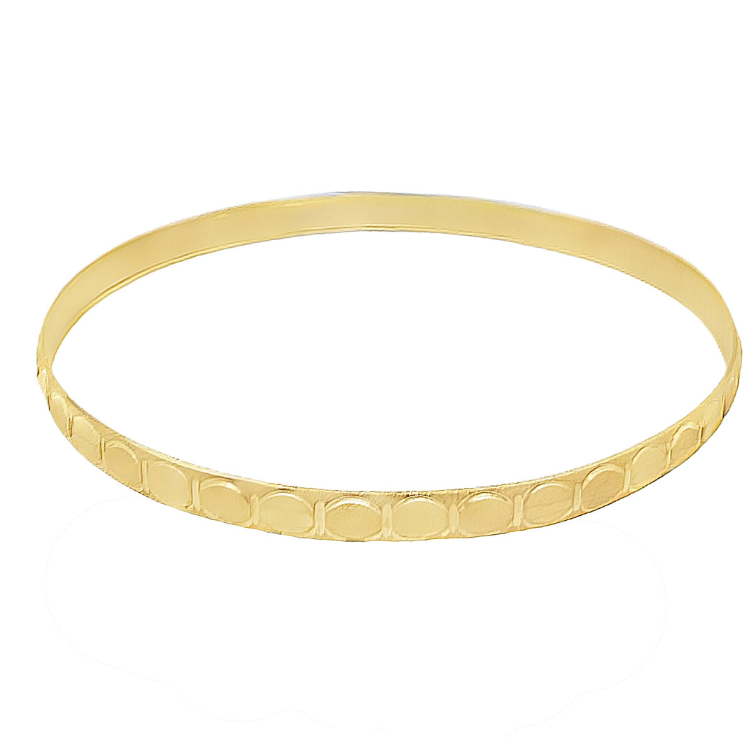 22K Yellow Gold Artisan Design Luxury Bangle Bracelet