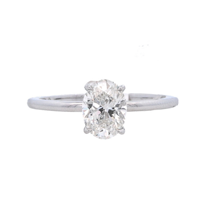 Platinum Oval Diamond 1.00Ct Solitaire Engagement Ring