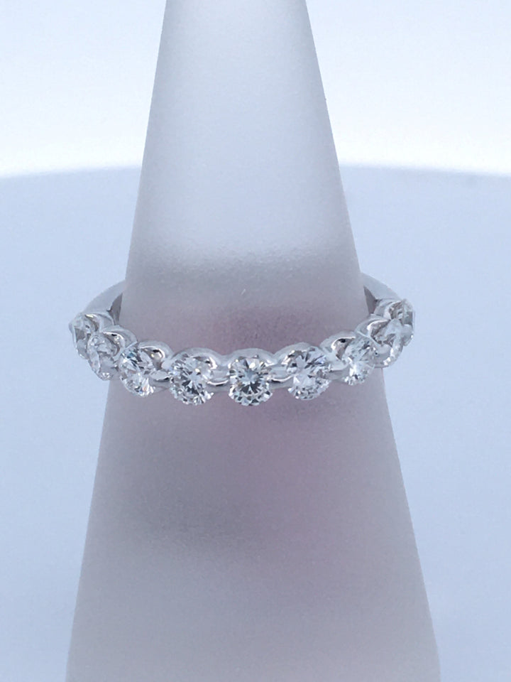 14K White Gold 1ct Diamond Bubble Women's Wedding Band