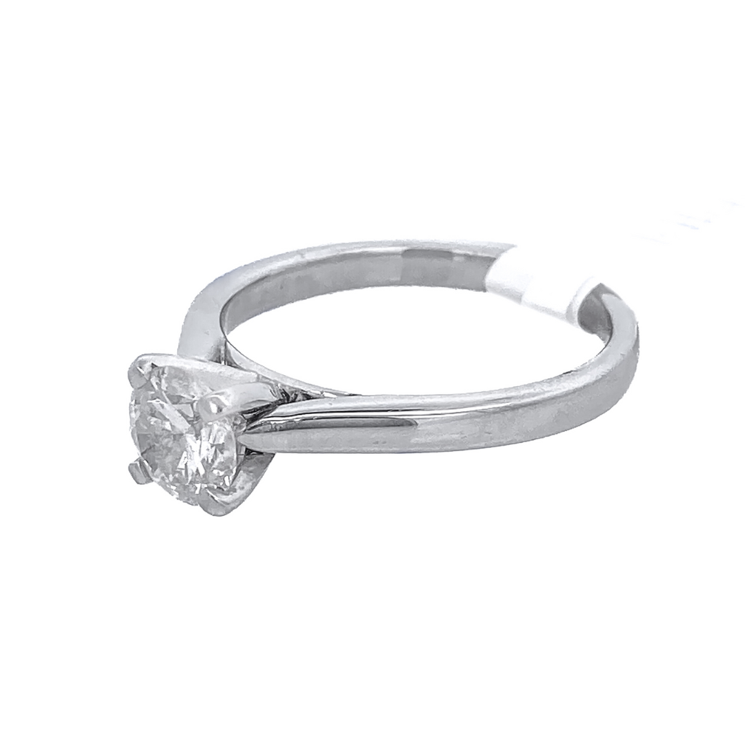14K White Gold 0.75CT Round Diamond Solitaire Ring