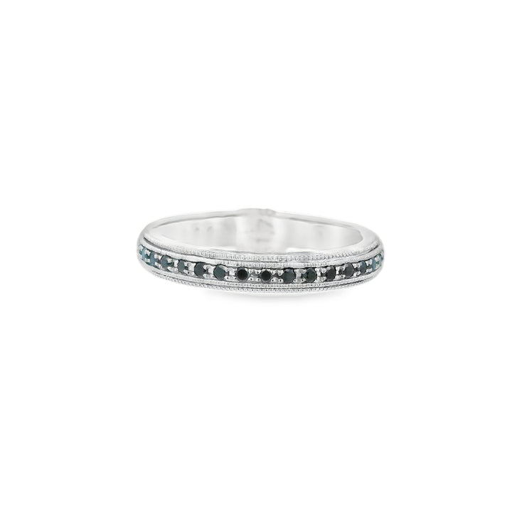 14K White Gold 0.28ct Black Diamond Fashion Ring