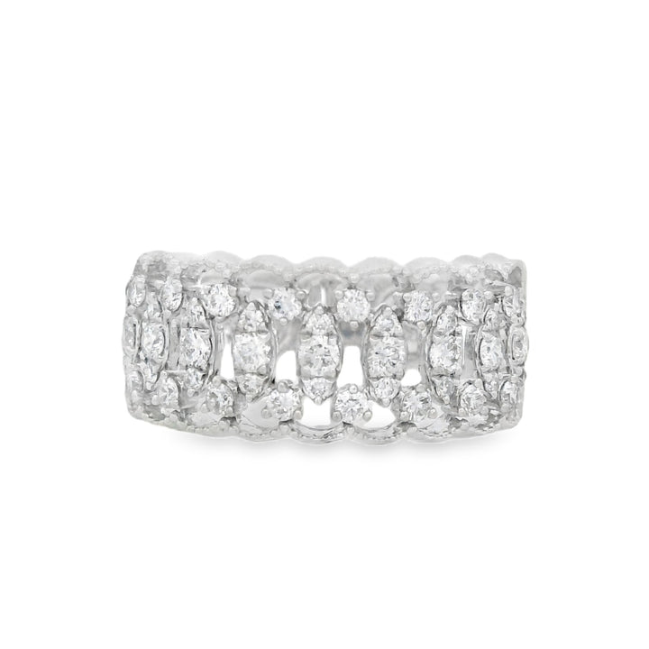 18K White Gold 0.60ct Round Diamond Fashion Ring