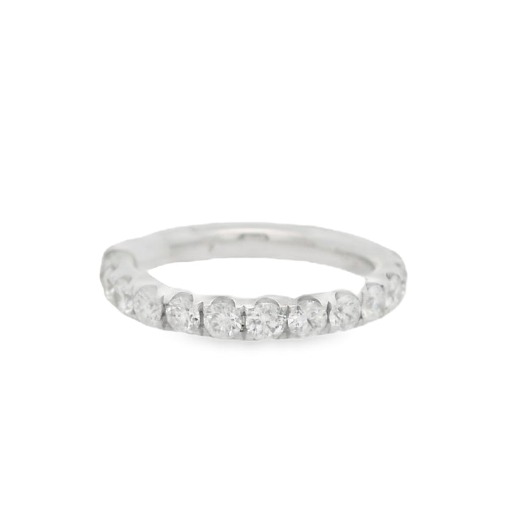18K White Gold 1.28ct Diamond Half Anniversary Women's Wedding Band