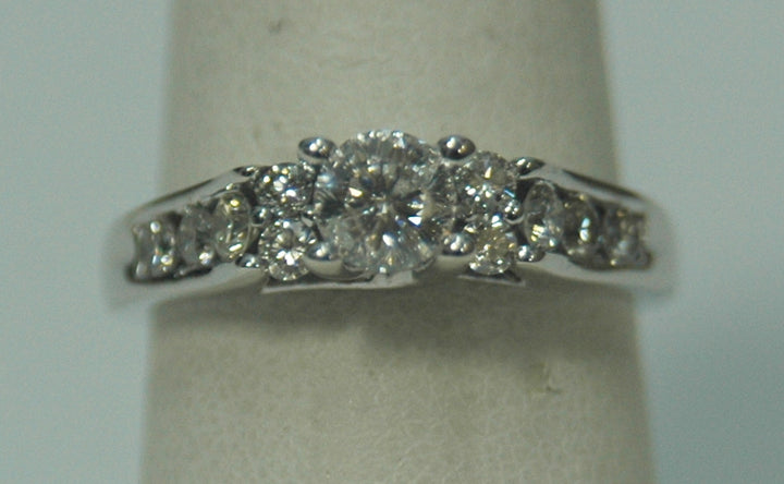 14K White Gold 0.49CT Round Diamond Solitaire Ring