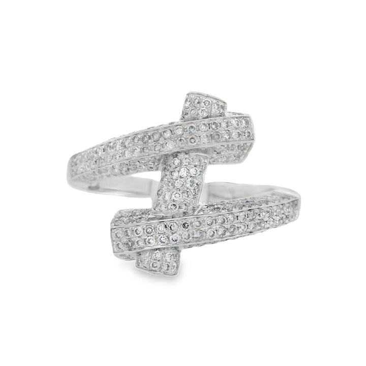 14K White Gold 0.50ct Micro-Pave Diamond Fashion Ring