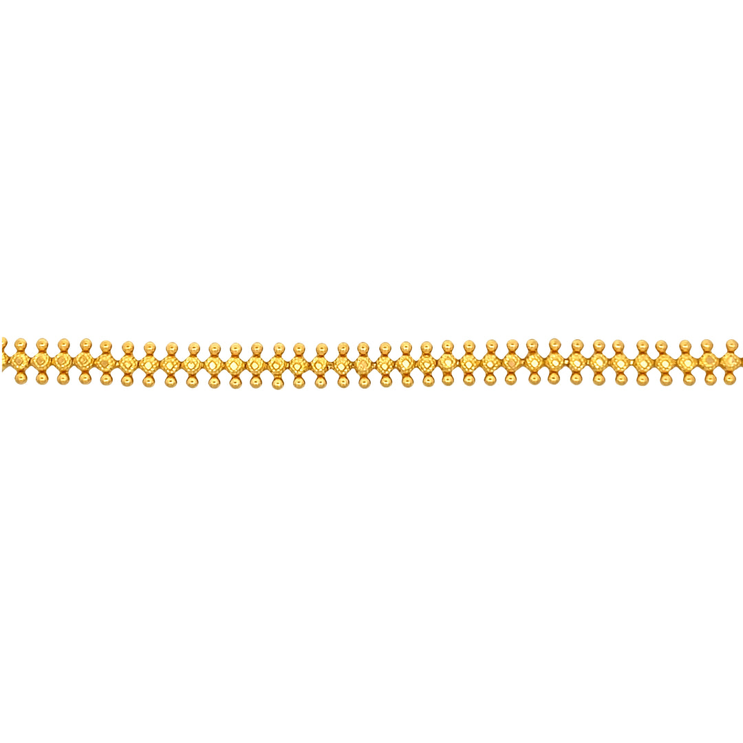 22K Yellow Gold Classic Pickett Chain Bracelet