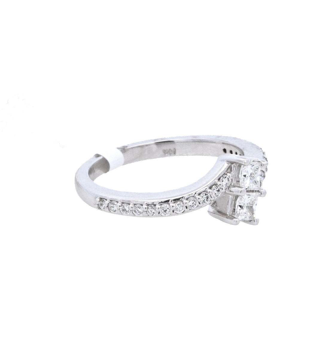 14K White Gold 0.33ct Round Diamond Fashion Ring