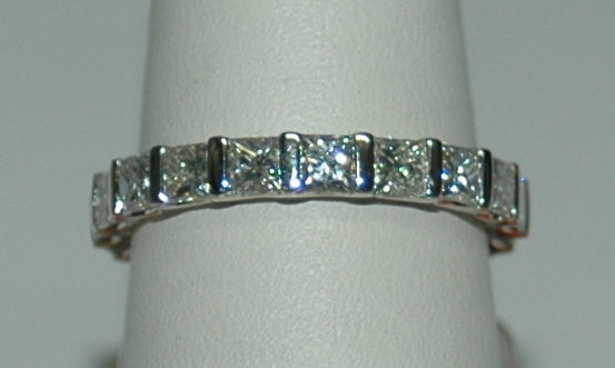 18K White Gold 2.43ct Diamond Eternity Women's Wedding Band