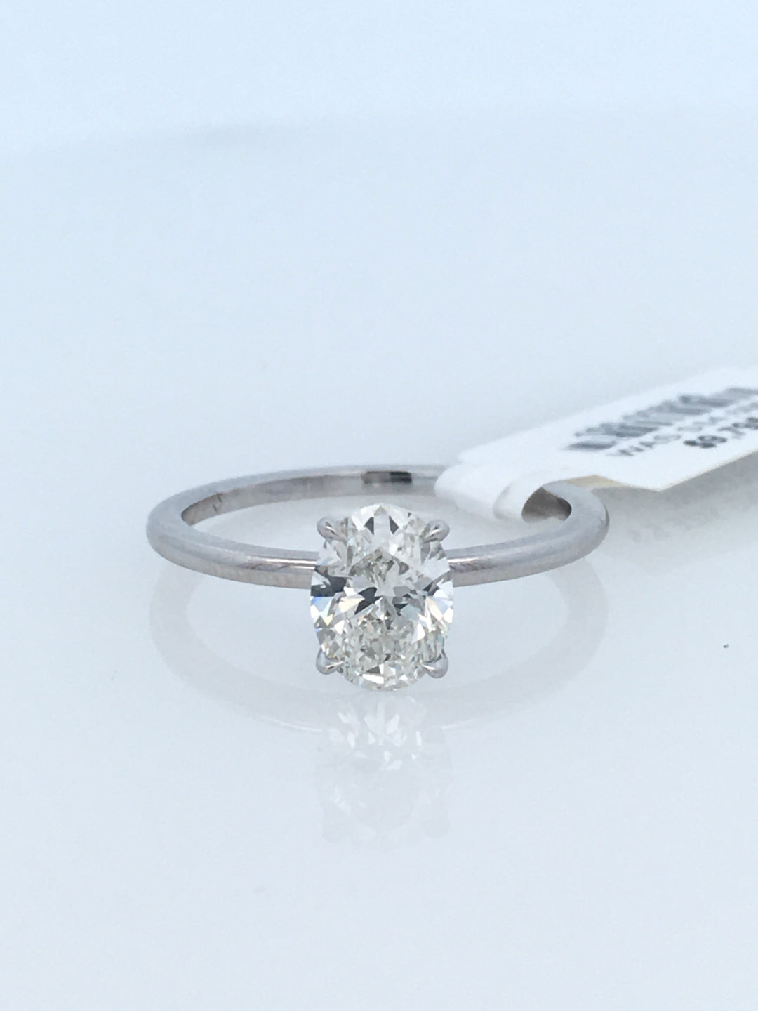 Platinum Oval Diamond 1.00Ct Solitaire Engagement Ring