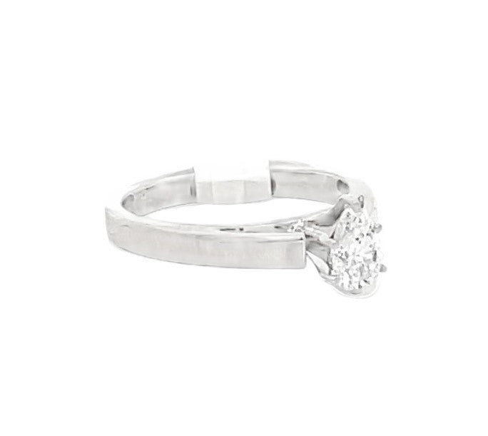 Platinum Pear Diamond 0.53Ct Solitaire Engagement Ring