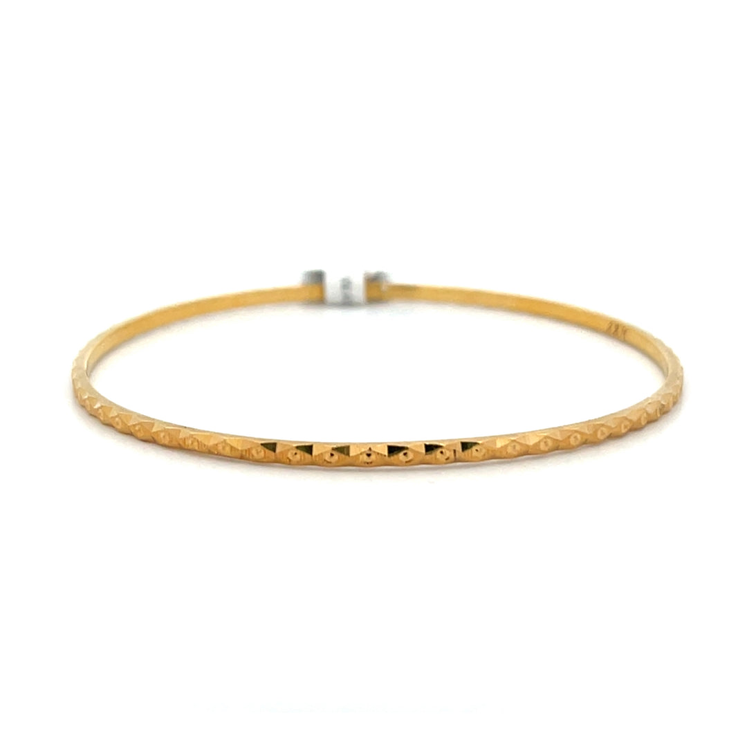 22K Yellow Gold Classic Women's Bangle Bracelet