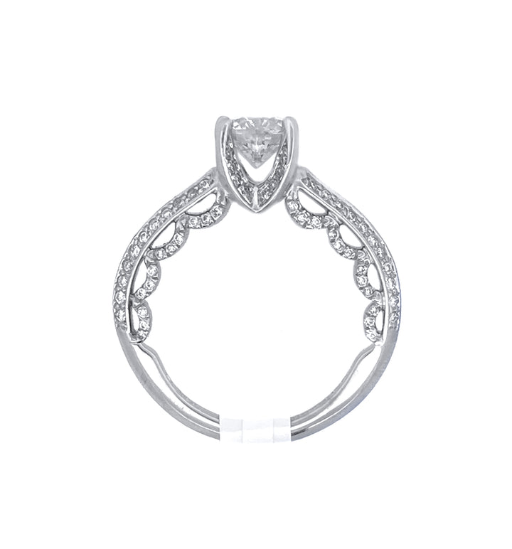 18K White Gold 1.40CT Vintage Diamond Engagement Ring