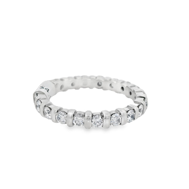 Platinum 1.00ct Diamond Eternity Women's Wedding Band