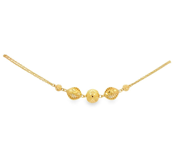 22K Yellow Gold Delicate Minimalist Chain Bracelet