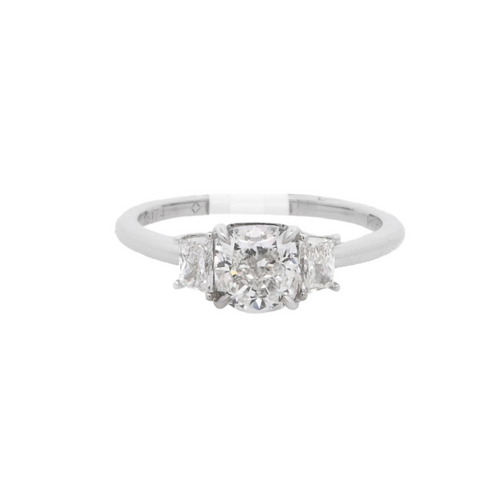 Platinum 1.00Ct Diamond 3 Stone Engagement Ring