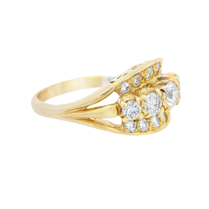 14K Yellow Gold 0.85CT Diamond Fashion Ring