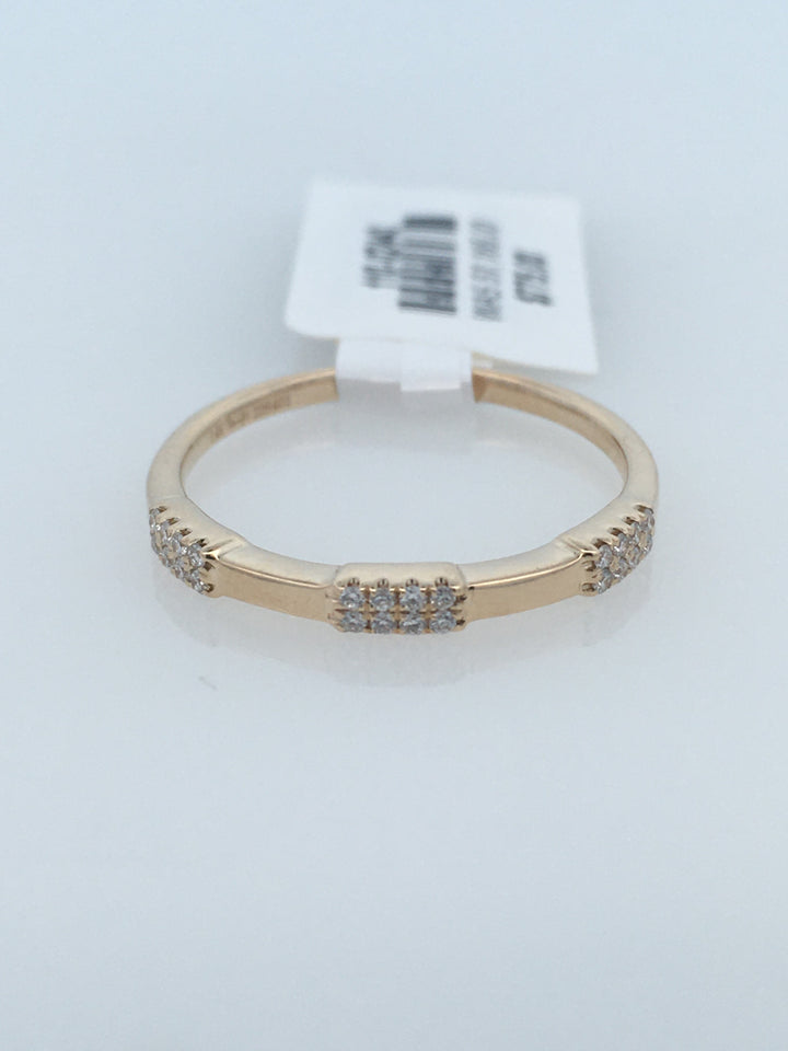 14K Yellow Gold 0.09ctw Diamond Women's Wedding Band
