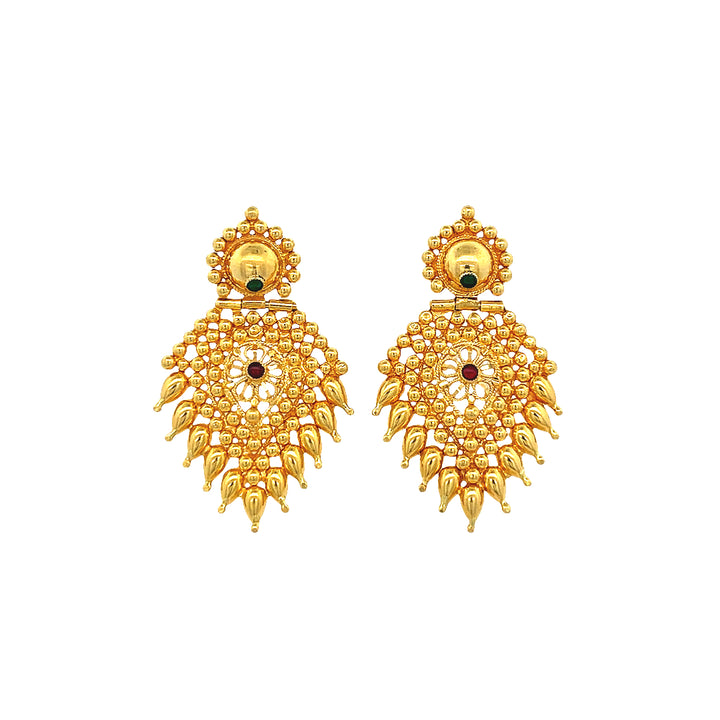 22K Yellow Gold Classic Elegant Earrings