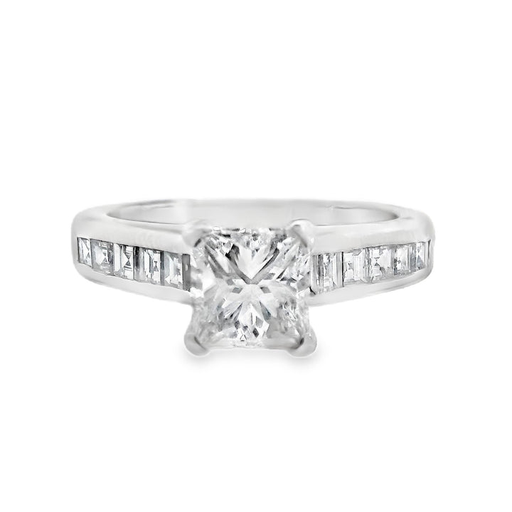 Platinum Princess Diamond 0.50Ct Solitaire Engagement Ring