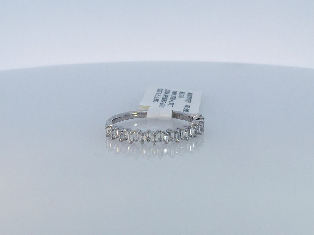 14K White Gold 0.34ct Diamond Half Anniversary Wedding Band