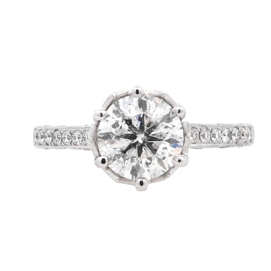 18K White Gold 1.86ct Round Diamond Engagement Ring
